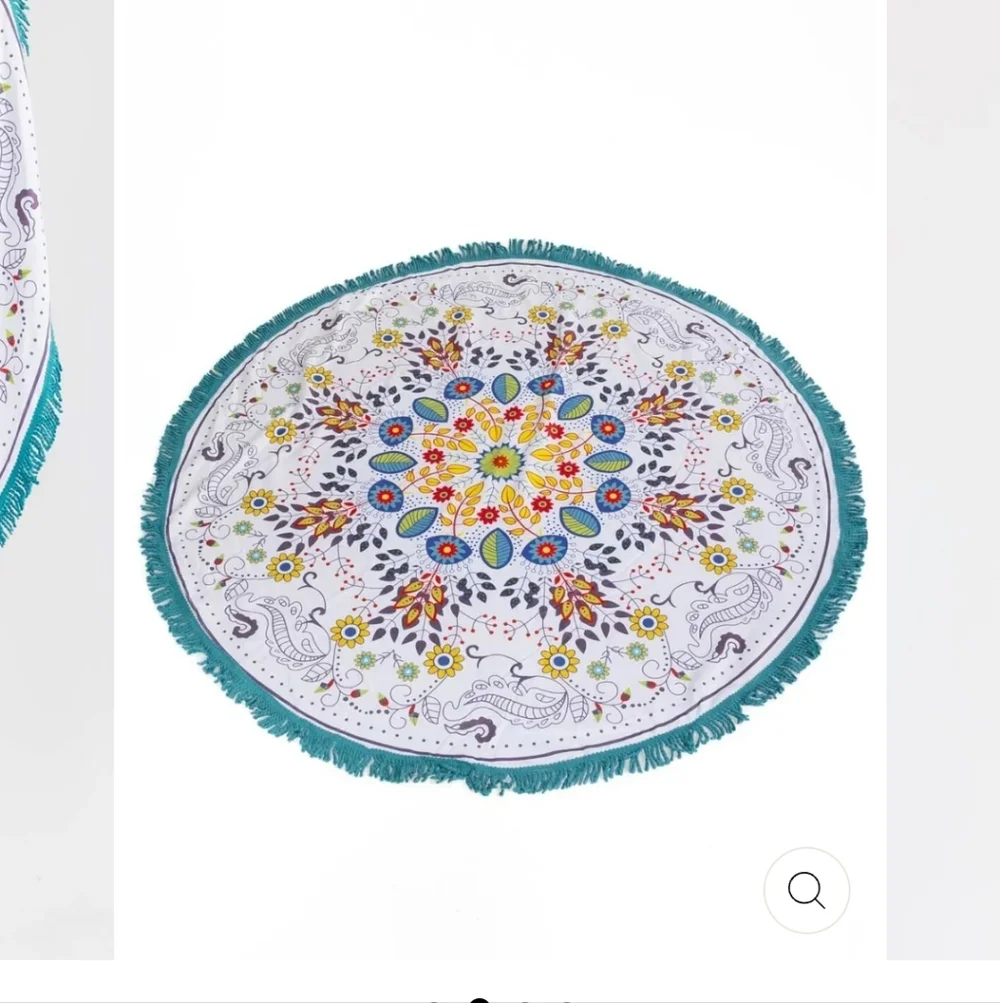 Colorful Mandala Round Beach Mat